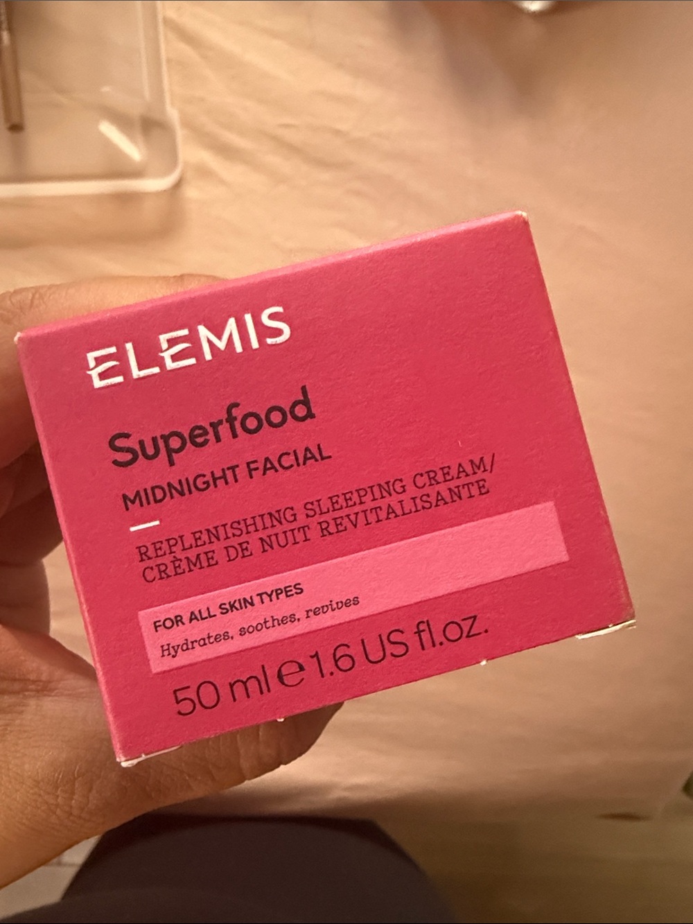ELEMIS Superfood Midnight Facial Replenishing Cream - Bright Pink Packaging